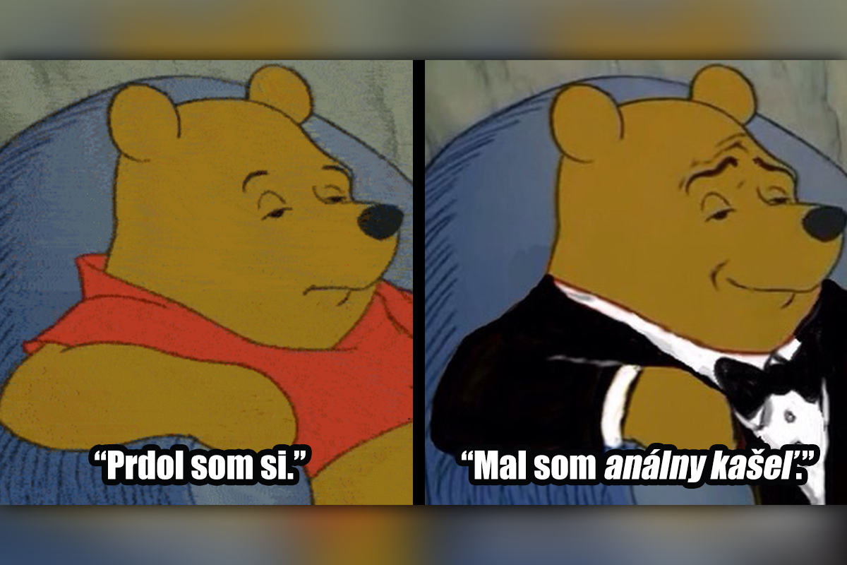 Macko Pú si nahodil oblek, aby svetu predstavil nový meme formát