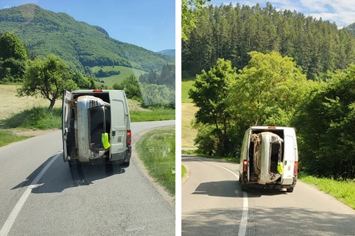 Polícia neverila vlastným očiam. Vodič do dodávky napchal celé osobné auto