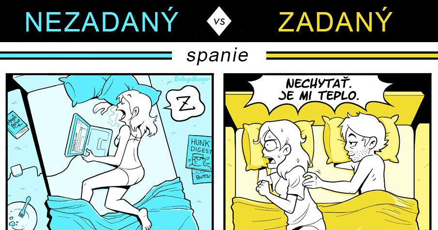 Vtipné rozdiely medzi životom nezadaného vs. zadaného človeka