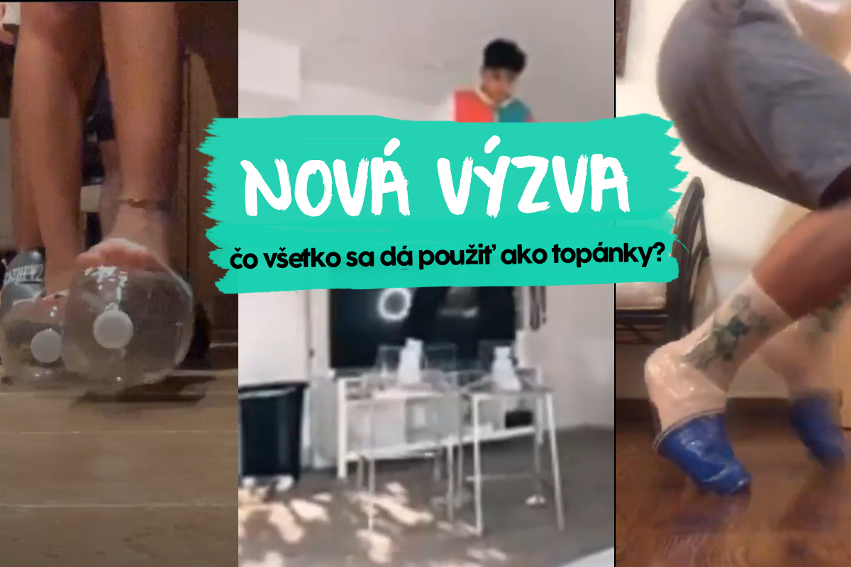 V novej bláznivej výzve ľudia skúšajú, čo všetko sa dá použiť ako topánky