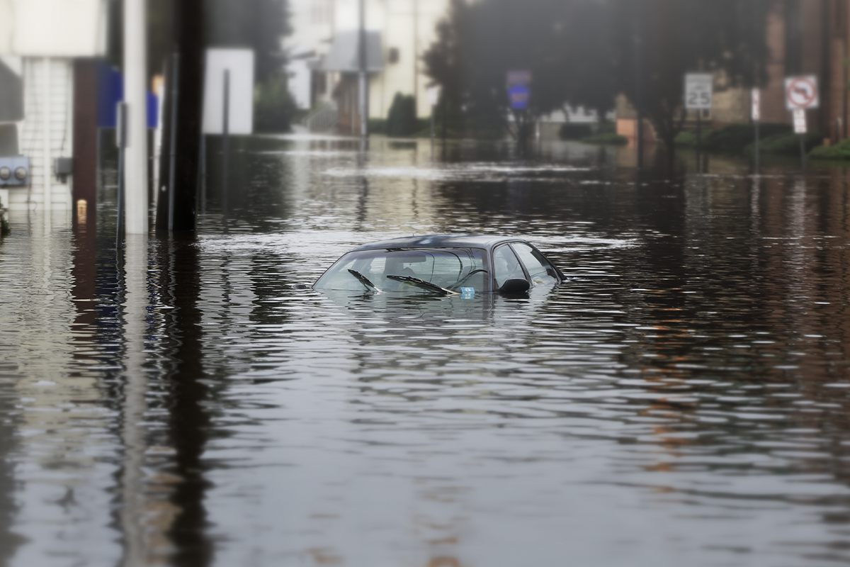 Hrdinský psík počas záplav v Škótsku pomáhal roztlačiť auto uviaznuté vo vode