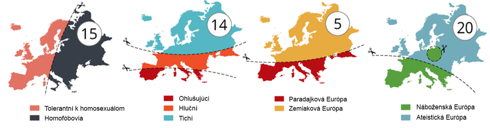 Mapy Európy, ktoré ťa buď pobavia alebo naštvú. Toto v školskom atlase nenájdeš!