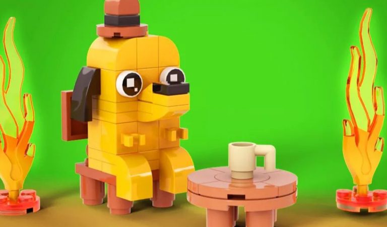 Umelec pretvoril známe meme This Is Fine do podoby LEGO setu
