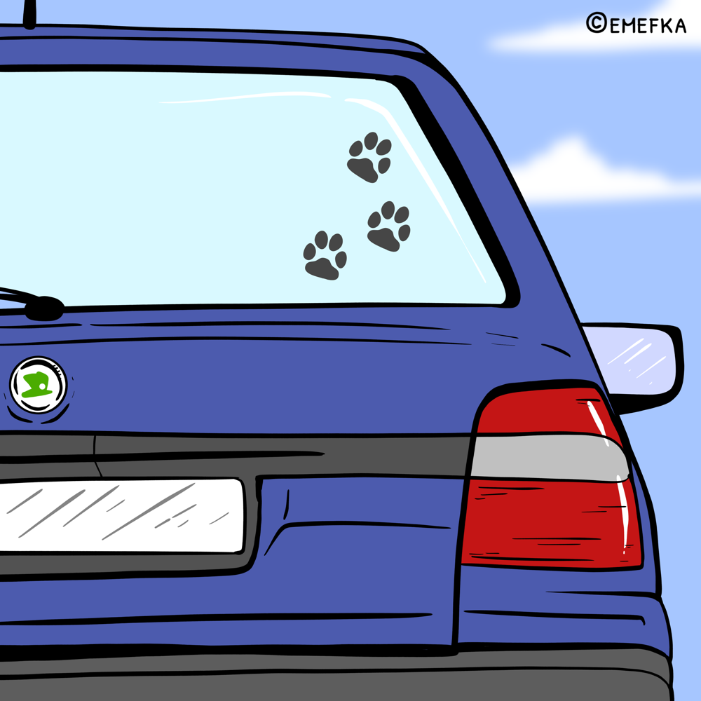 auto, nálepky na autách, ilustrácie