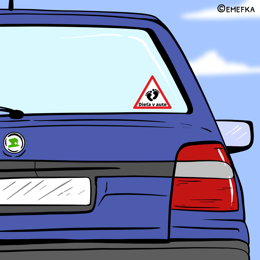 auto, nálepky na autách, ilustrácie