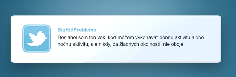 Twitter, vtipné tweety, zábavné príspevky, život po 25-ke, dospelosť