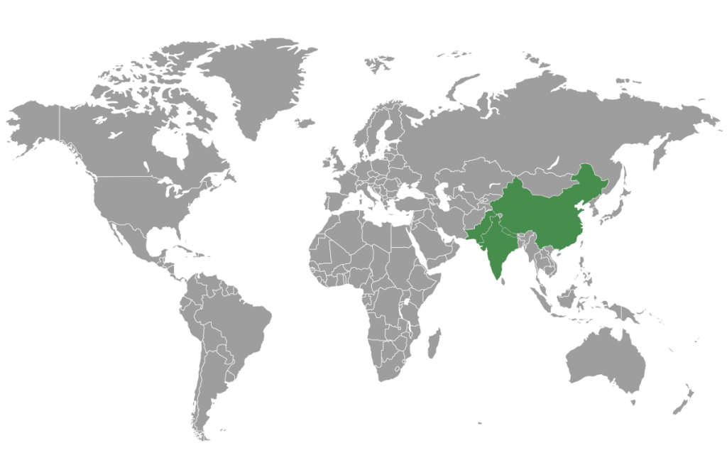 mapa sveta, vysoké kopce, hory