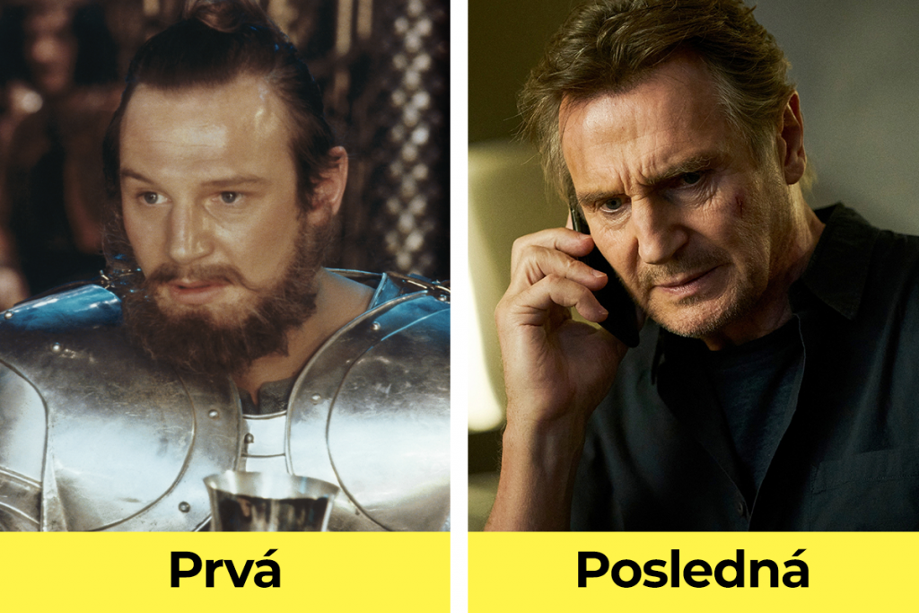 prvá úloha, posledná úloha, film, známi herci, začiatok kariéry, Liam Neeson