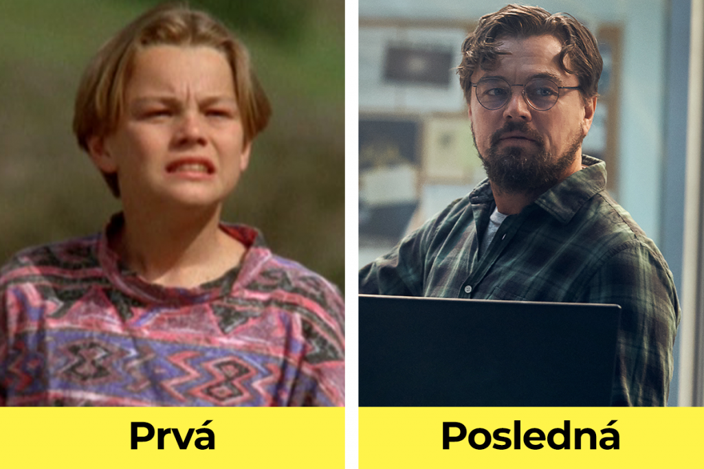 prvá úloha, posledná úloha, film, známi herci, začiatok kariéry, Leonardo DiCaprio