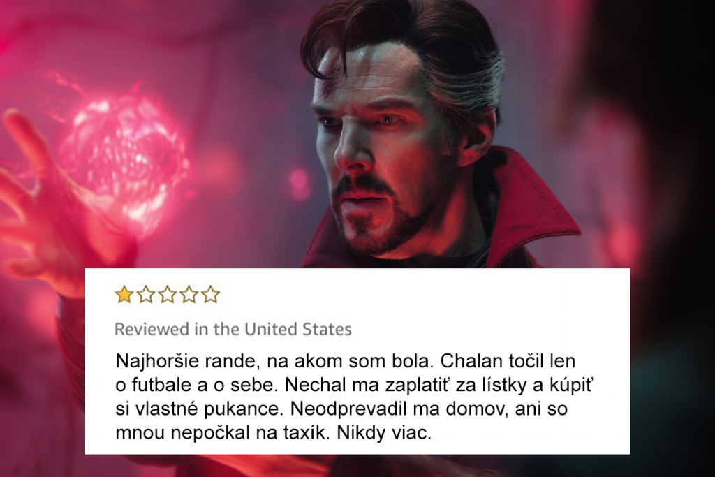 filmová recenzia, nespokojní diváci, Amazon Movie Reviews, zábava, bizár, Doctor Strange v mnohovesmíre šialenstva 