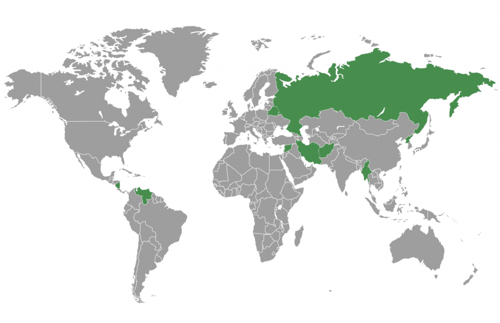 mapa sveta, pohreb kráľovnej Alžbety II.