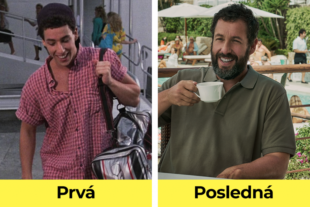 prvá úloha, posledná úloha, film, známi herci, začiatok kariéry, Adam Sandler