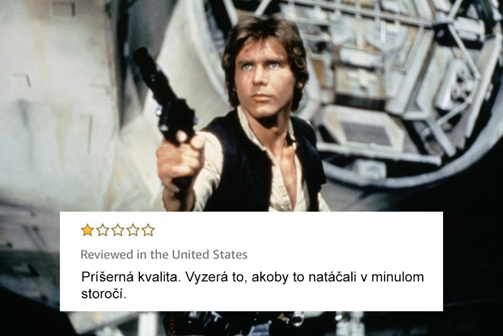 filmová recenzia, nespokojní diváci, Amazon Movie Reviews, zábava, bizár, Hviezdne vojny