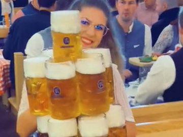 čašníčka, Oktoberfest, pivo, veľká objednávka, virál, TikTok