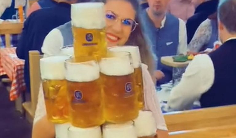 čašníčka, Oktoberfest, pivo, veľká objednávka, virál, TikTok