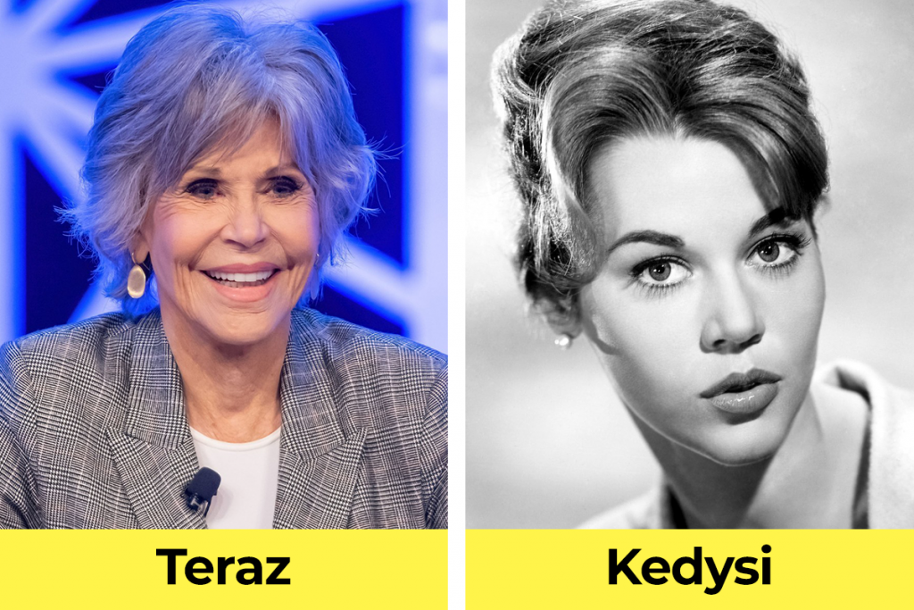 herečky po šesťdesiatke, známe herečky, hollywoodske herečky, vtedy verzus teraz, Jane Fonda