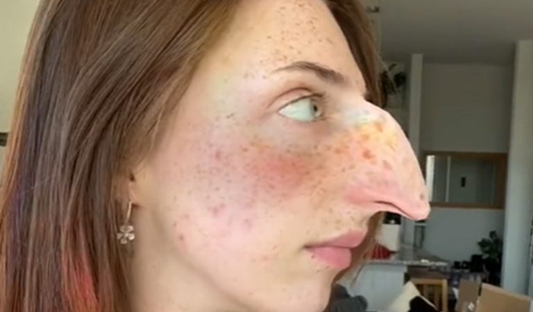 ofenzívny filter, filter na TikToku, veľký nos