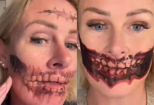 Halloween, TikTok, virál, halloweensky mejkap, make-up, odstránenie