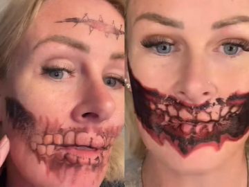 Halloween, TikTok, virál, halloweensky mejkap, make-up, odstránenie