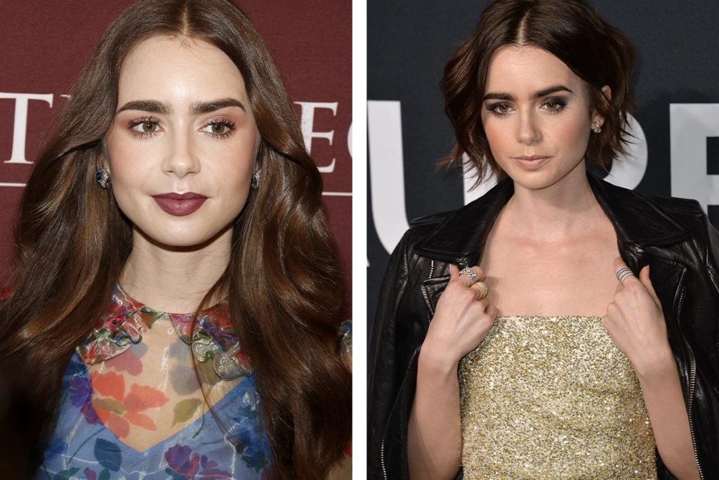 celebrity, známe osobnosti, účes, krátke vlasy, Lily Collins