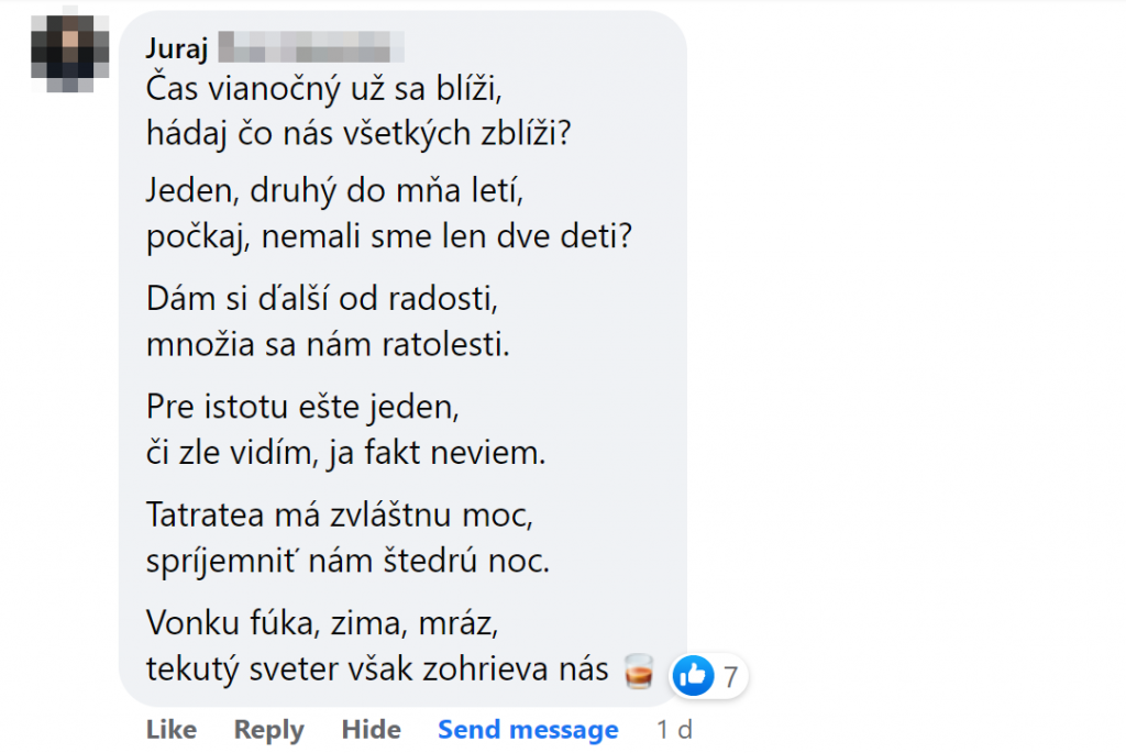 básnická výzva, básne Slovákov, kreatívna výzva, predvianočná výzva, Vianoce, Tatratea