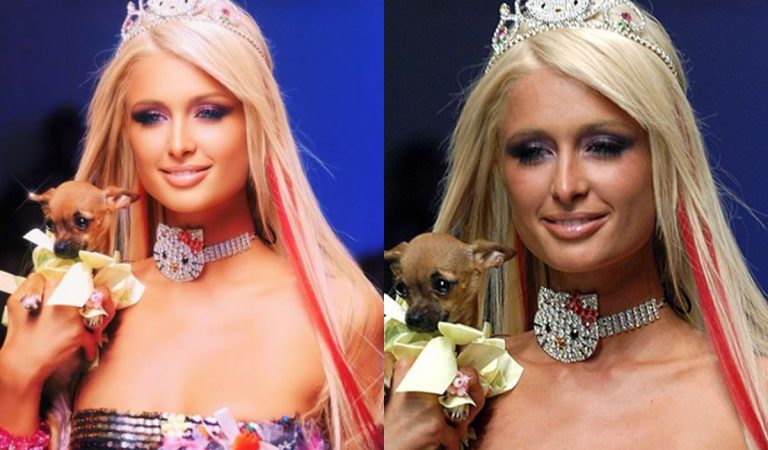 Paris Hilton, celebrity, Instagram verzus realita, celebrity bez mejkapu, filter, photoshop