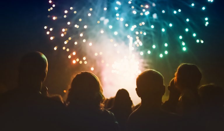 Slovensko, slovenské mestá, ohňostroj, Silvester