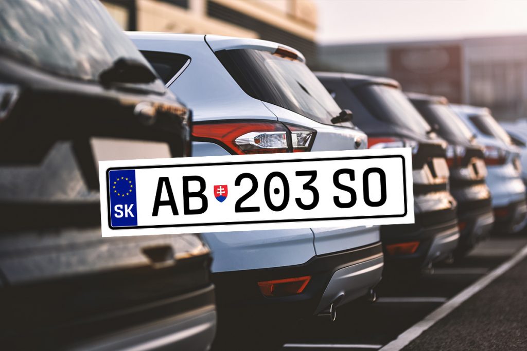 EČV, značka, auto, vozidlo, automobil, Slovensko