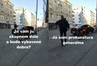 "Ja som generálna prokuratúra, skopnem ti ten bicykel," vyhrážal sa rozhnevaný muž v Bratislave