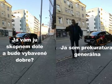 "Ja som generálna prokuratúra, skopnem ti ten bicykel," vyhrážal sa rozhnevaný muž v Bratislave