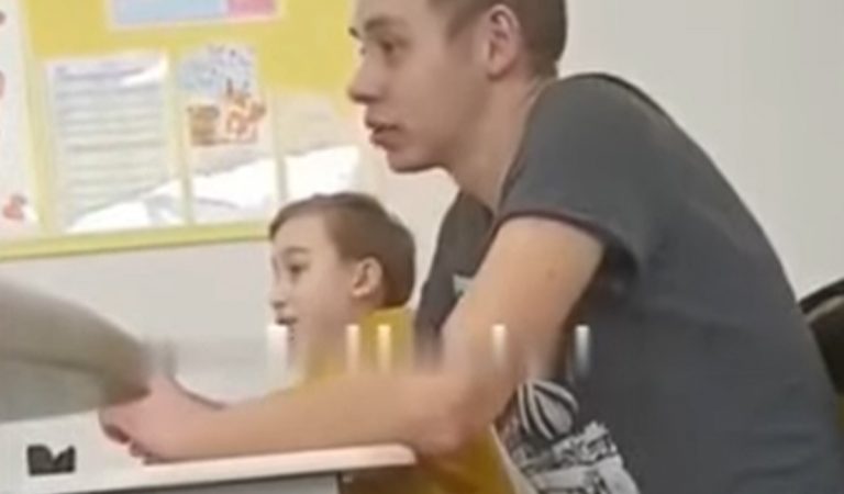 opitý muž, Rusko, základná škola, virálne video