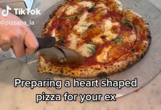 TikTok, pizza, Valentín, ex, virál