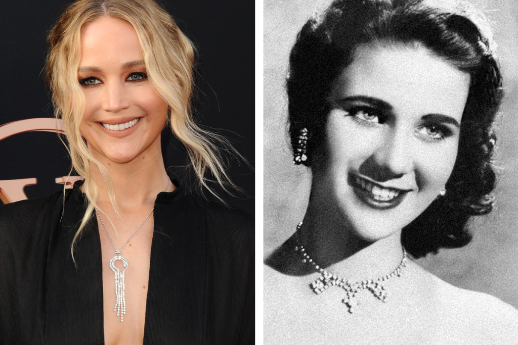 celebrita, historická osobnosť, história, podobnosť, dvojička, Jennifer Lawrence, Zubaida Tharwat