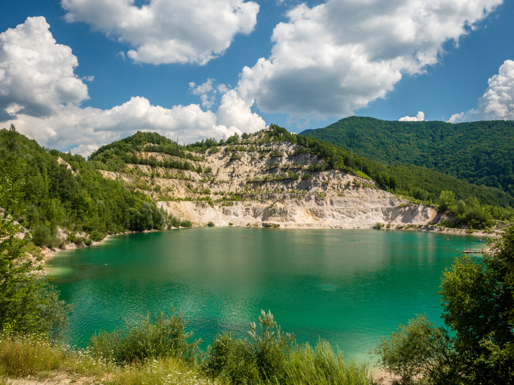 jazero, kúpanie, Slováci, Slovensko, Šutovské jazero, kameňolom, Kraľovany