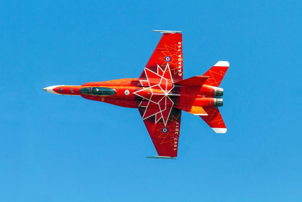 lietadlo, dizajn, umelecké dielo, CF-18 Demo Jet 