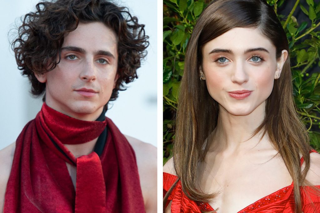 celebrity, ktoré sa na seba podobajú, známe osobnosti, šoubiznis, Hollywood, Timothee Chalamet a Natalia Dyer