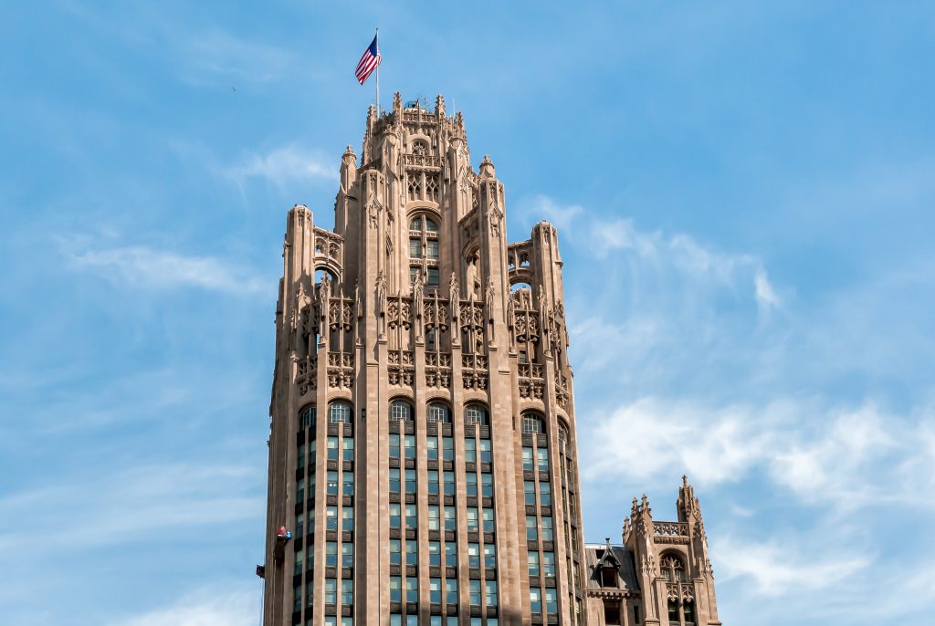 známe stavby sveta, ktoré mohli vyzerať úplne inak, Chicago Tribune Tower