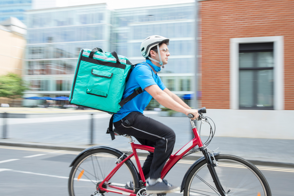 donášková služba, donáška jedla, bicykel