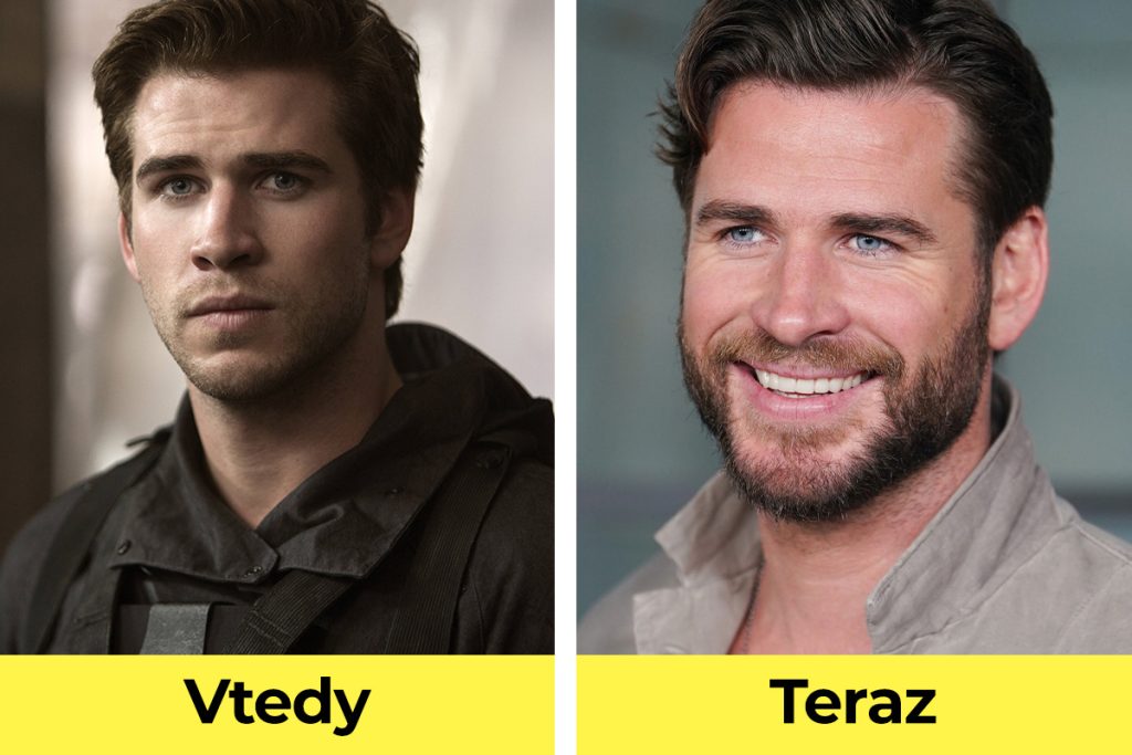 Hunger Games, Hry o život, film, herec, vtedy verzus teraz, Liam Hemsworth