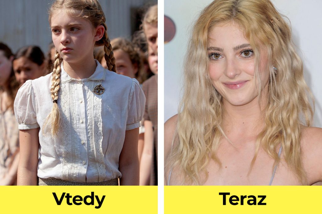 Hunger Games, Hry o život, film, herec, vtedy verzus teraz, Willow Shields