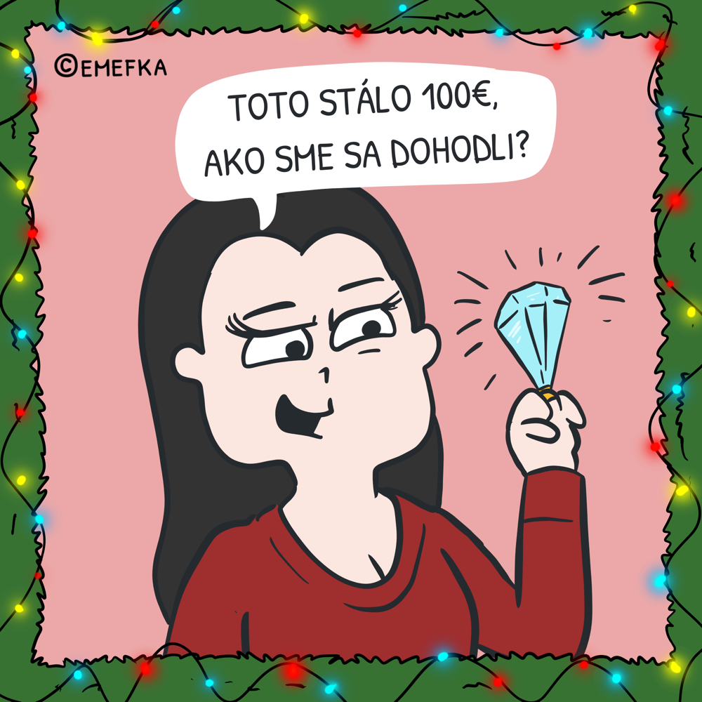 Vianoce, advent, sviatky, hádka, pár, vzťah, komiks, ilustrácia, zábava