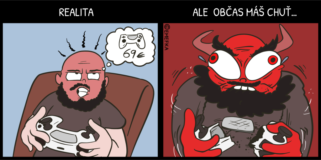 situácie, v ktorých sa tebe bije anjel s diablom, ilustrácia, komiks, zábava