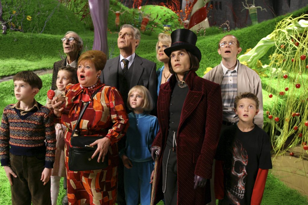 filmy, Wonka, Charlie a továreň na čokoládu, Willy Wonka a továreň na čokoládu, filmové zaujímavosti, Tim Burton, Johnny Depp, kino program, slovenské kino, kino premiéra, filmová novinka