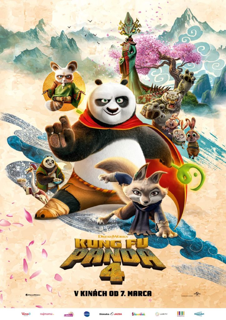 filmy, animovaný film, komédia, Kung Fu Panda 4, kino program, slovenské kino, kino premiéra, filmová novinka