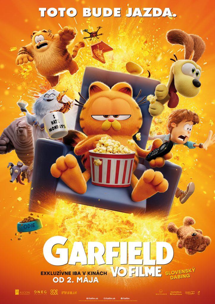 filmy, Garfield vo filme, kino program, slovenské kino, kino premiéra, filmová novinka, animovaná komédia