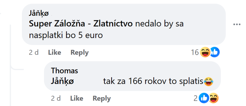 Gýčový zlatý náramok z ponuky bratislavskej záložne baví Slovákov. Rovnako šokujúca ako jeho vzhľad je aj jeho cenovka.