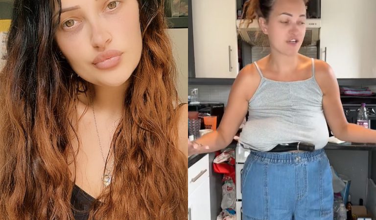 Mamička si uťahuje zo svojho ovisnutého dekoltu. Toto všetko s ním dokáže urobiť