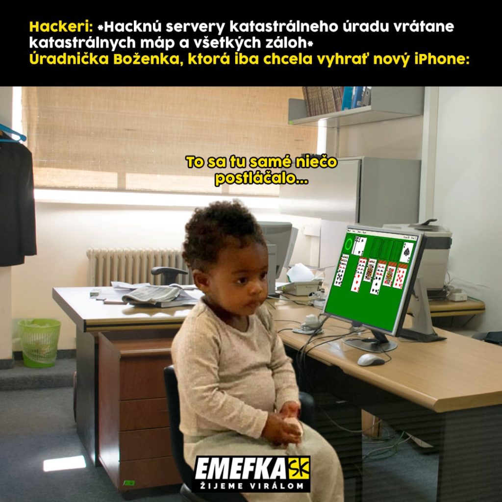 V utorok sa objavili správy o tom, že hackerský útok zo zahraničia vyradil slovenský kataster. Internet reaguje s memes.