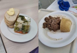 nechutné nemocničné jedlo