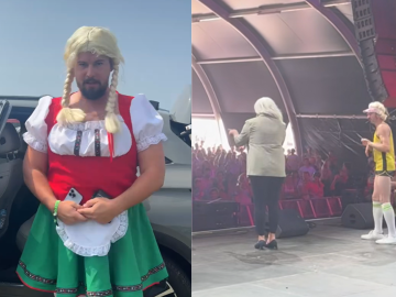 Šimkovičovú na Pohode parodoval Fero Joke. Vystúpil v parochni a rakúskom kroji